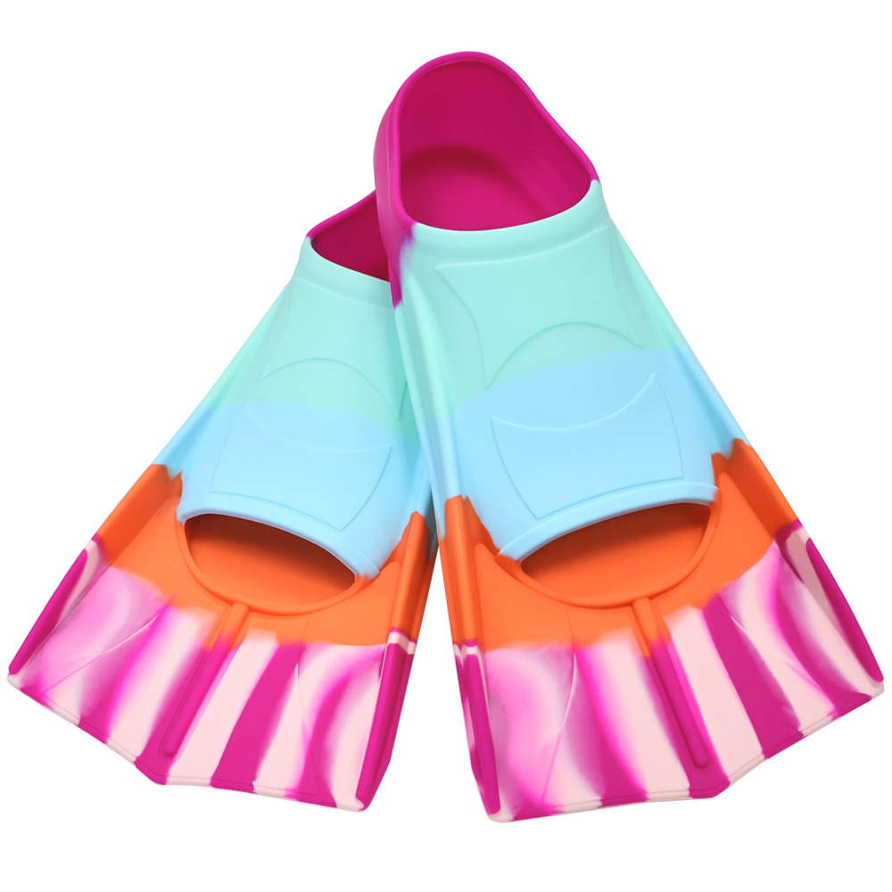 Silicone Fins Swim Training Snorkel Short Diving Flippers Frog Shoes Men Women Breaststroke Freesnorkel Swimming
