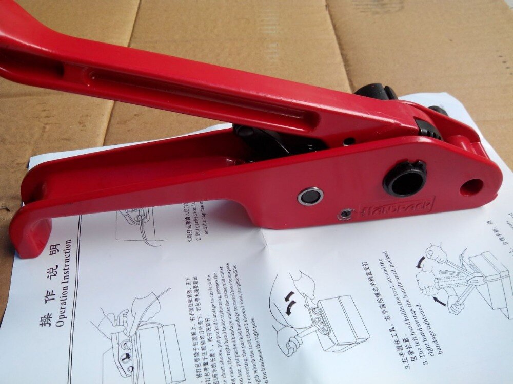 Manual Strapping Tensioner Banding Machine Tighter Hand Strapping Tools For Polyester Strip 19mm PP PET Strap Buckleless Packer