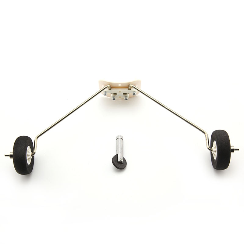 Steel Wire Landing Gear With Sponge Wheel Block Mounting Bracket For 1400mm Surfer X8 / 800mm Mini Surfer 800 RC Airplane