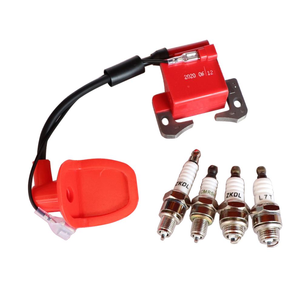 Motorfiets Bobine Motor Deel Met Bougie Voor 2-Takt 43cc 47cc 49cc Mini Quad Pocket Dirt Bike atv