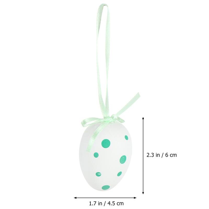 18 stücke Kreative DIY Ostern Ei Dekorative Kunststoff Ei Anhänger Party Dekorationen