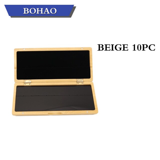 Bohao alt/teno/sopraan saxofoon rieten koffer klarinet rieten doos 2/4/6/10 stuks rieten koffer draag riet hout accessoire doos: Beige 10pc
