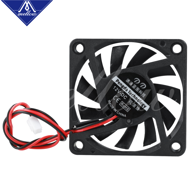 1szt 12V/24V 6010 Wentylator DC Drukarka 3D Małe chłodzenie Podwójny niedźwiedź kulkowy 60x60x10mm Chłodzenie Wytłaczarka Hotend Specjalny mały wentylator 2 przewody