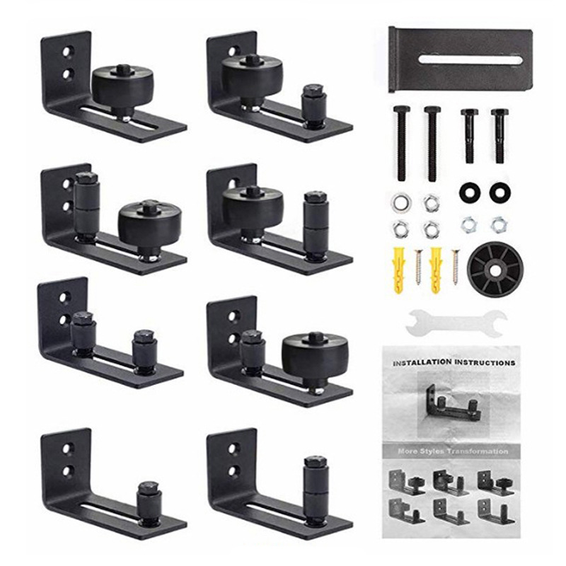 Barn Door Floor Guide Adjustable Sliding Guide Wall Mount Door Guides: Default Title