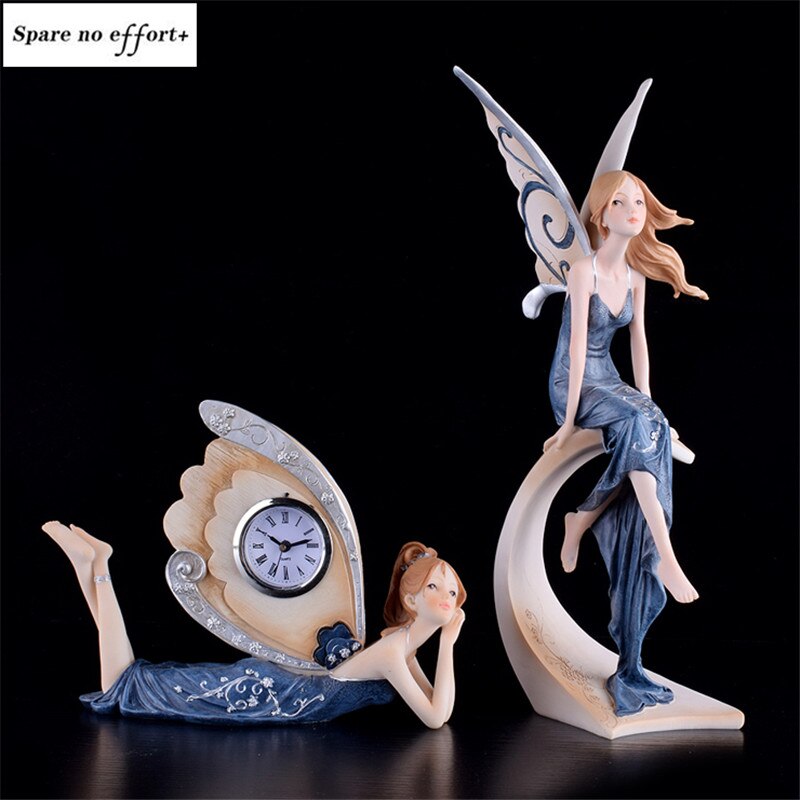 Kreatywne śliczne dziewczyny żywica elf ozdobne anioły wyposażenie domu dekoracja rzemiosło bar biurko wróżka statua figurki wystrój
