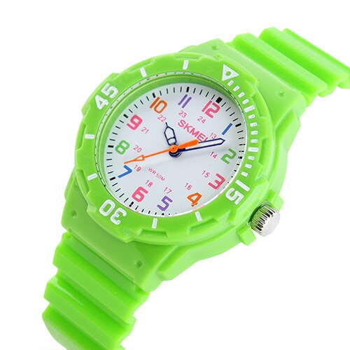 Casual Children Jelly Watch Girls And Boys Quartz Silicone Baby Waterproof Kids Watch Girl Wristwatch Reloj Relogio: Green