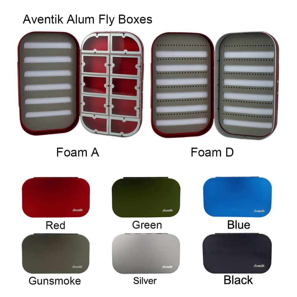Aventik – boîte de pêche à la mouche en aluminium, 10 compartiments, mousse EVA