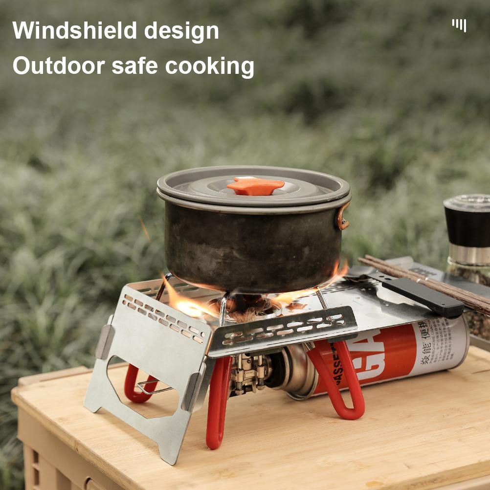 Portable Camping Table Heat Shield Gas Stove Stand Windshield Camping Stove Folding Table Gas Burners Accessories