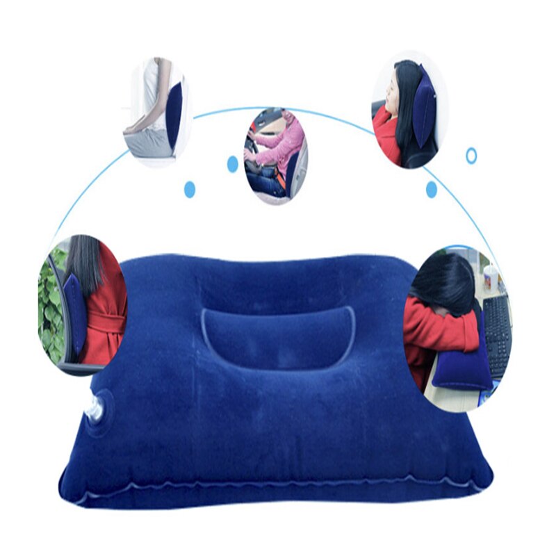 Draagbare Zachte Ultralight Opblaasbare Pluche Air Kussen Slaap Kussen Reizen Slaapkamer Wandelen Strand Auto Vliegtuig Hoofd Rest