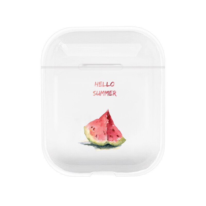 Fruit Transparent Cute Case For Apple airpods Case Cover Summer Peach Bluetooth Earphone Case For Airpods Headphone Hard Case: I200371