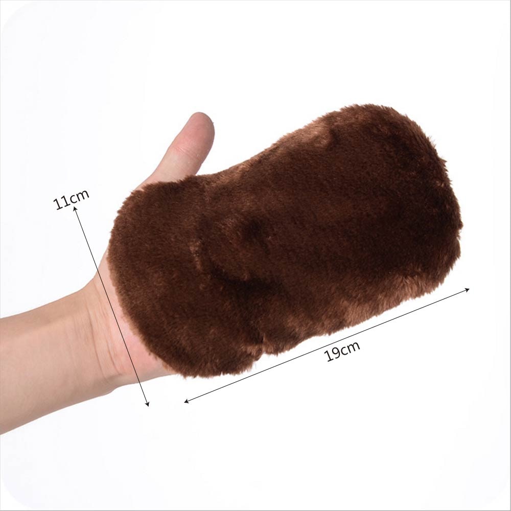 Chaussures nettoyant chaussures gants laine douce peluche mitaine daim couleur aléatoire essuyer chaussures sac à main soin des chaussures brosse