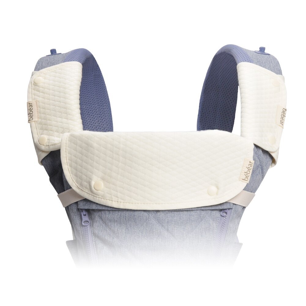 Coussinet de dentition pour bébé, en tissu à boucles 100% coton, ventouse de sécurité, sangles porte-serviettes dédié à la salive, 1 paire