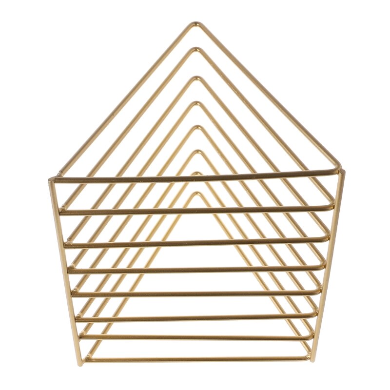 Hjemmekontor jern opbevaring bog magasin holder bord multifunktion arrangør moderne kunstnerisk geometrisk dekoration