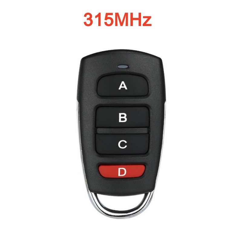 4 botones inalámbrico RF 315MHz/433,92 MHz Control remoto copia código puerta de garaje duplicador llave abridor remoto: YELLOW