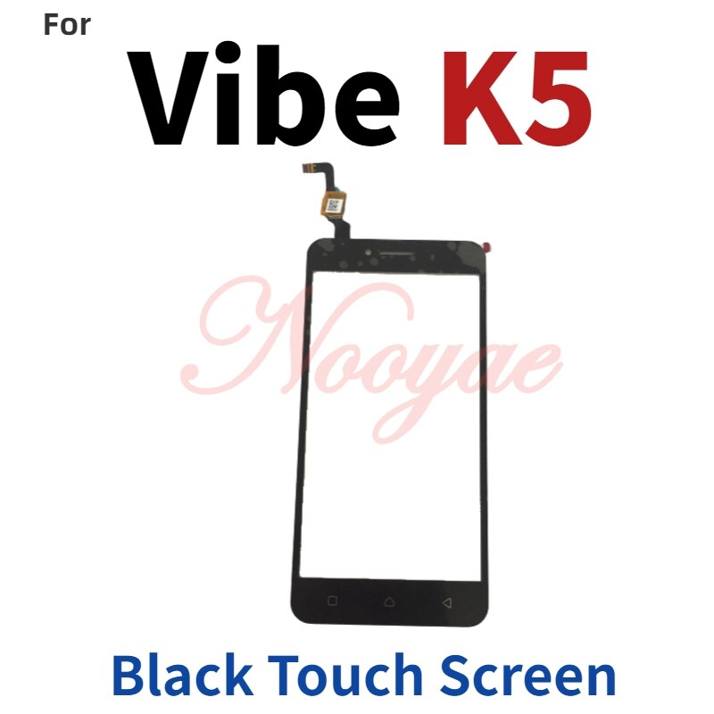 Para Lenovo Vibe K5 / K5 Plus A6020A46 A6020l36 a6020l37, Panel frontal con pantalla táctil, Sensor de cristal, pantalla digitalizadora de lente: Black K5 no tools