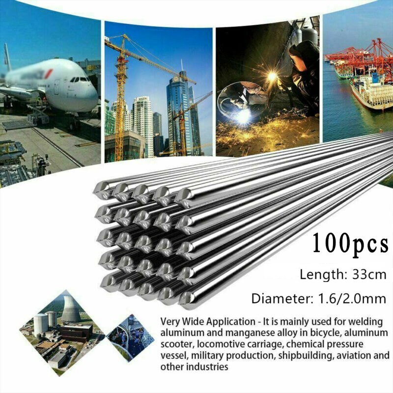 100 stk flusskjerner aluminium sveiseelektroder lavtemperatur loddestaver