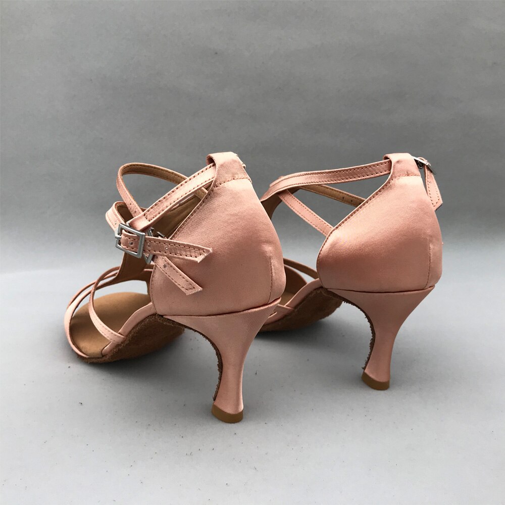 7.5cm obcas łacińskie buty do tańca dla kobiet buty Salsa wygodne buty w stylu latynoskim MS6252FL2S na niskim obcasie szpilki dostępne dropshipping