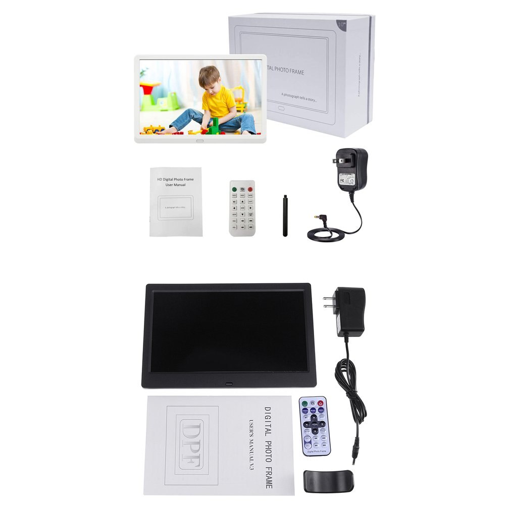 10 Inch LED Digital Photo Electronic Album Frame With Automatic Slideshow And True Color LCD Display Video Playing