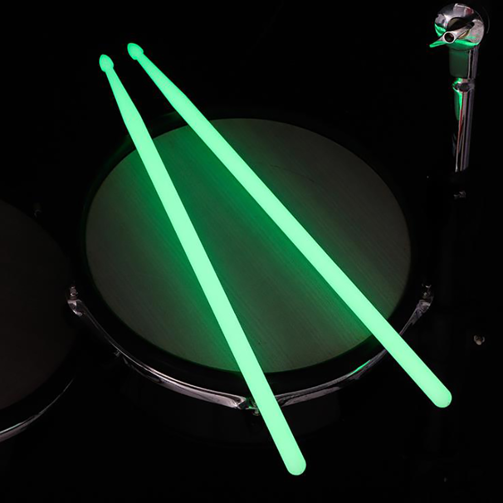 Lysende trommestikker lyse trommestok lyse led lyser trommestikker lysende i mørke scenen jazz trommestikker genbrug trommesæt: Fluorescerende grøn