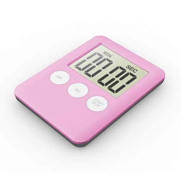 8 Kleuren Eenvoudige Vierkante Lcd Digital Koken Timer Student Leren Timer Keuken Bell Stopwatch Voor Keuken Bakken Countdown: Roze