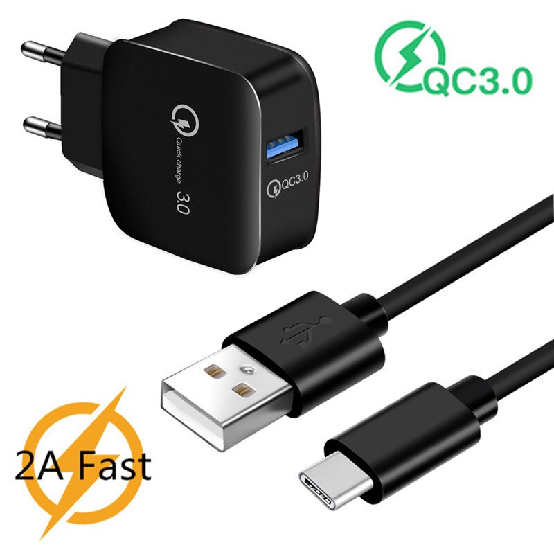 Oppo A53s A73 Reno3 Realme 6 Q2 X2 Fast Charger Usb Adapter 5A Super Flash Vooc Type C Kabel Voor huawei P Smart Z Honor 20S: Charger 1M Cable 2A