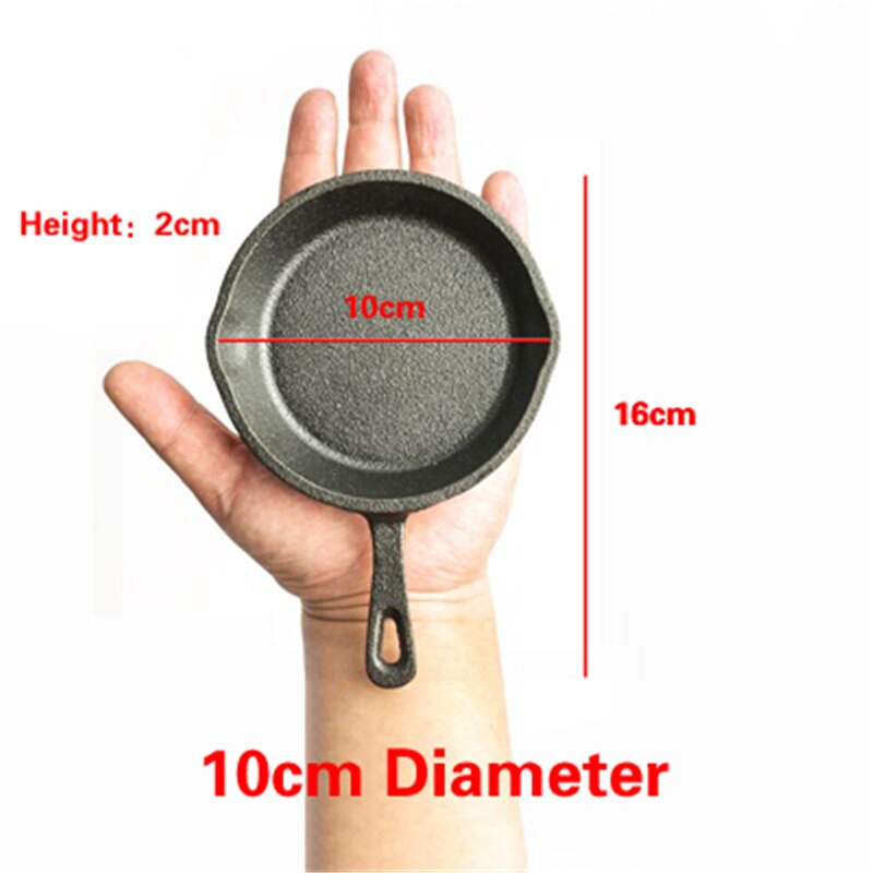 10Cm Kleine Speciale Olie Pan Voor Hete Olie Gietijzeren Mini Omelet Kleine Koekenpan Huishoudelijke Pan Non Stick pot Ontbijt Pot Potten: A