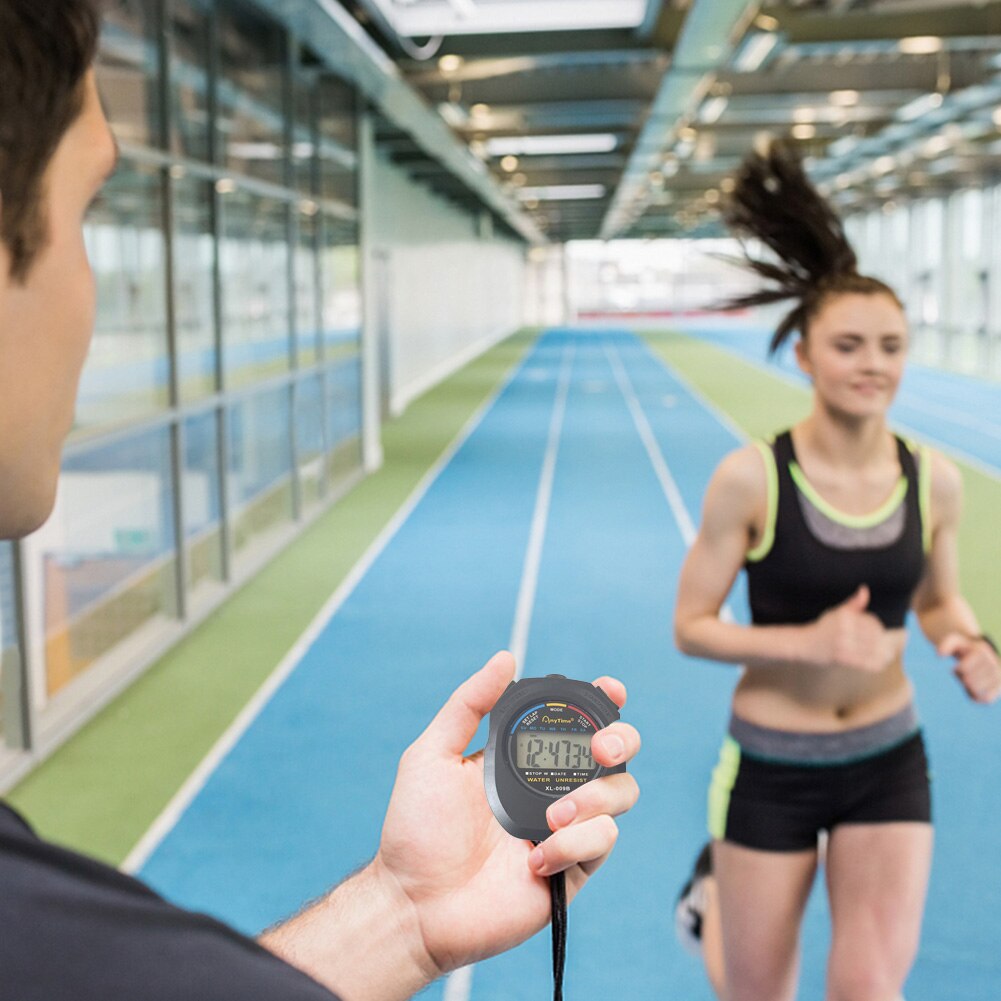 XL-009B Electronic Digital Handheld Timer Alarm Counter with Compass Stopwatch Outdoor Sports Running Training Chronograph