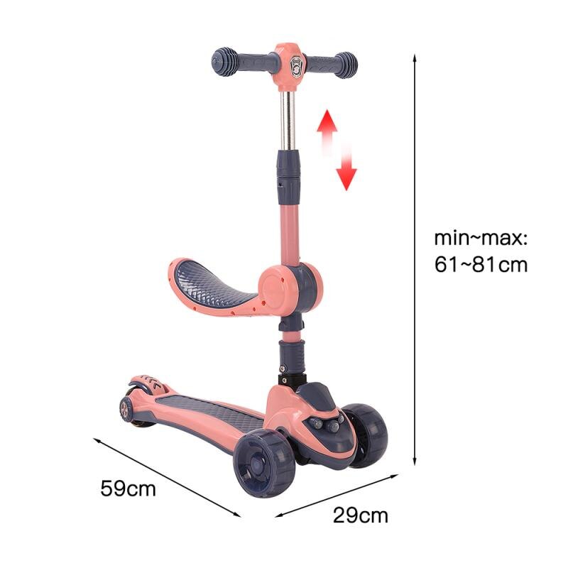 Kinderen Verstelbare Voet Scooters Led Light Up Scooter Voor Kinderen Met 3 Lichtgevende Wielen Roller Skateboard Speelgoed Voor Baby hwc: 01