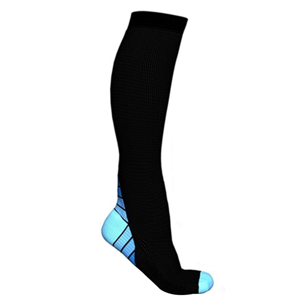 Compression Socks for Men Women Athletic Sports Long Socks Stockings for Running Outdoor Daily SEC88: Blue / S/M