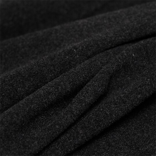 Perlemærke sort grå blød uldstof uldmaterialer efterår kvinder jakke frakke sy klæde skrædder: 1m