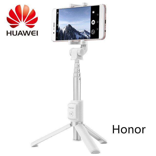 Huawei honor bluetooth-reisestativ (kabellos) selfie-stick-stativ-kombination, 360 grad freie drehung, leicht und tragbar: Huawei honor weiß
