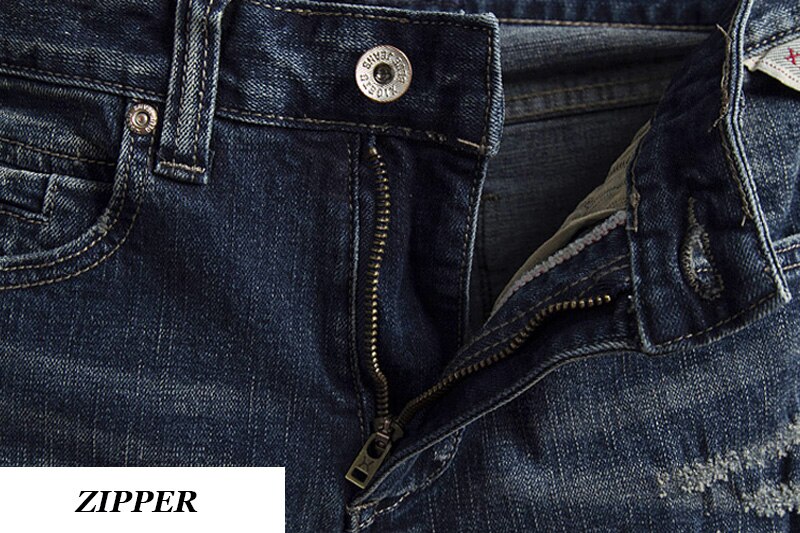 Streetwear hombre Jeans azul oscuro Slim Fit Retro rasgado Jeans hombres Denim Pantalones desgastados Vintage Hip Hop Jeans