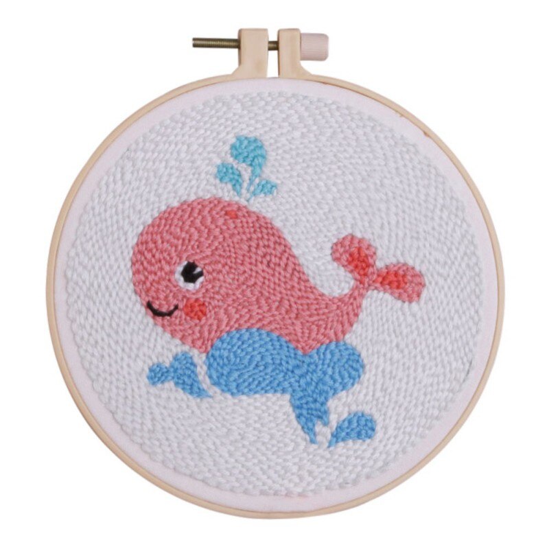 Söta gör-det-själv band djur bandgjorda broderi kit för barn handarbetssatser korsstygn konst hantverk sömnad dekor 15*15cm timmar: I