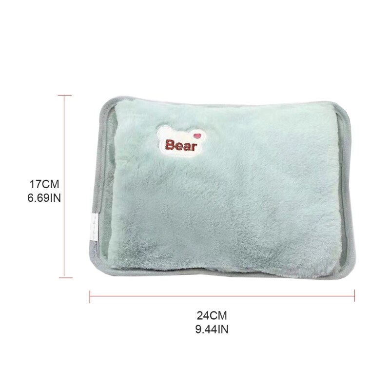 066E borsa per acqua calda ricaricabile USB elettrico tasca per acqua calda orso simpatico cartone animato