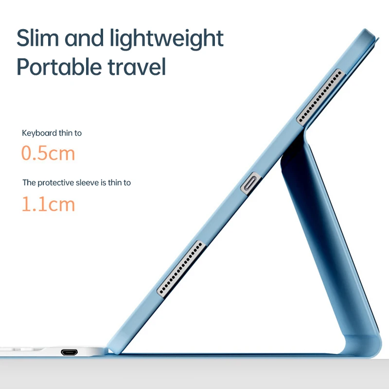Voor iPad 10 Generatie 2022 Case met Houder Zachte TPU Back Shell voor iPad 10.9 10 9 10th Cover + Draadloos Bluetooth toetsenbord