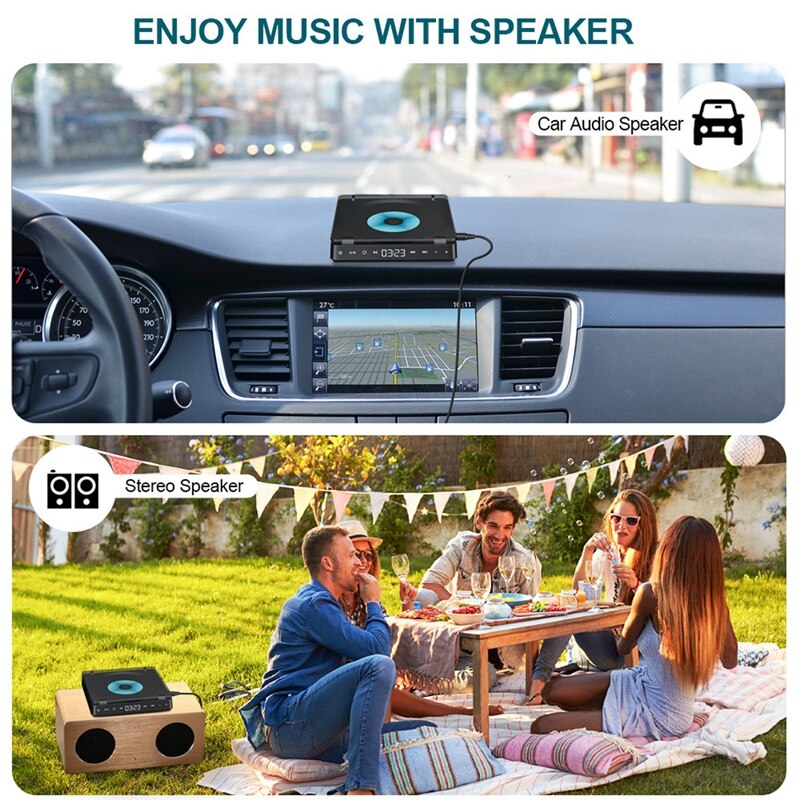 Compact Sports Portable CD Player Touch Button Rechargable Disc Player Reproductor CD Double Headphones CD Walkman