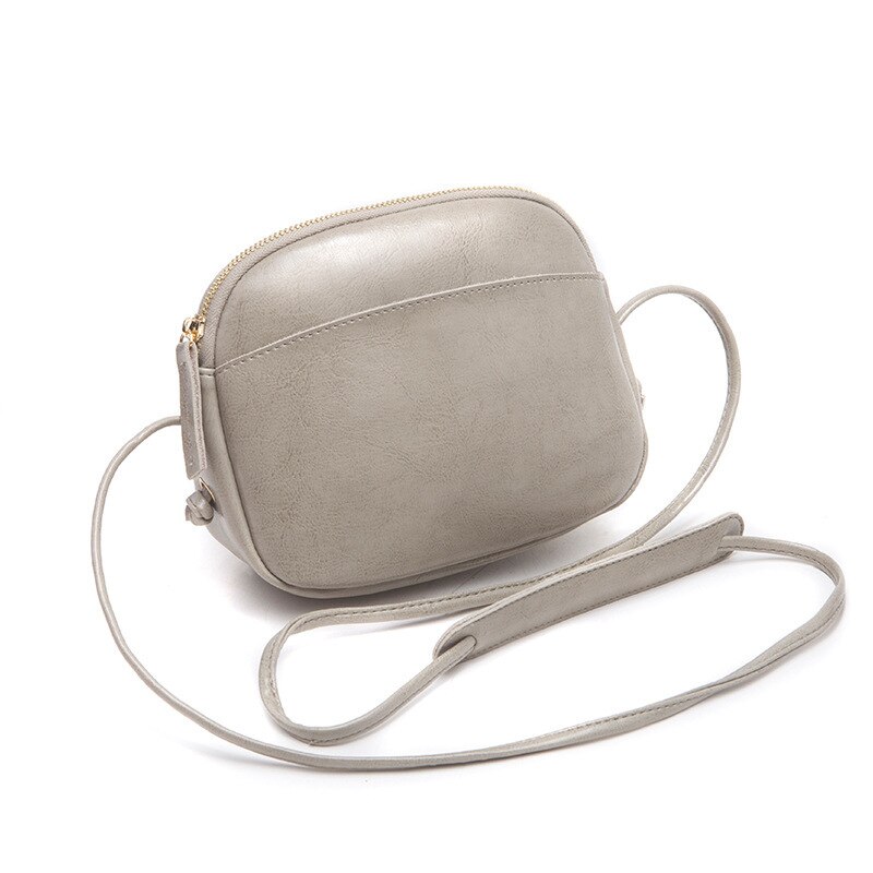 Aminyee kvinners veske polyester myk enkel skulderveske årgang kvinnelig luksuriøs skulderveske med lange stropper, skulder til kvinner: Grå