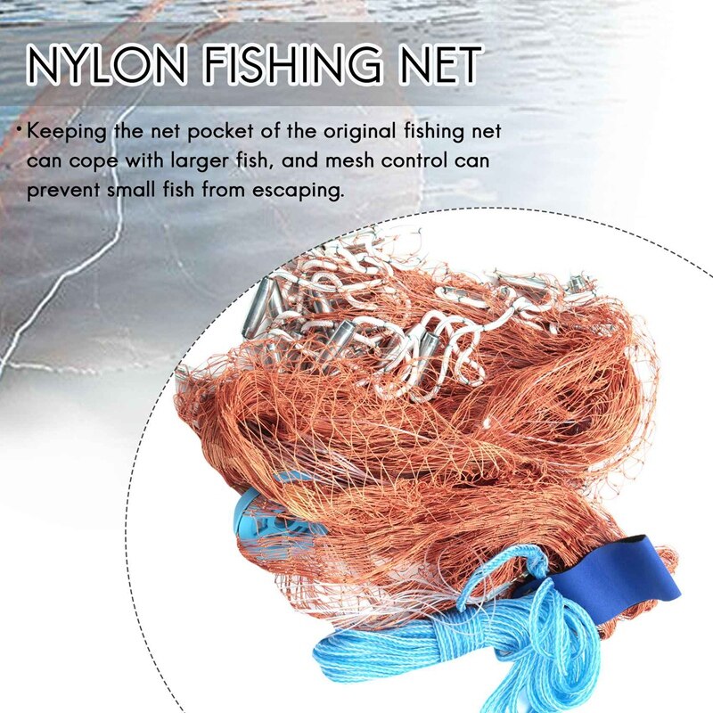 Red de pesca para actividades al aire libre, red de pesca para lanzar a mano, red para peces y camarones