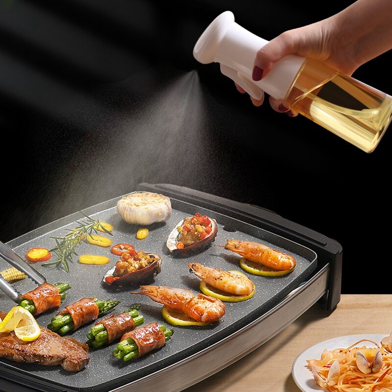 2 st plast multifunktion bärbar oljeflaska spray vinäger spray oljeflaska för kök bbq picknick
