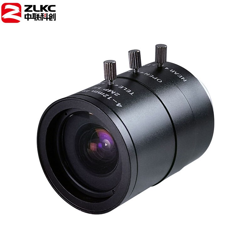 C Mount Varifocal HD CCTV Lens 4-12mm Manual Iris lens 1/2-inch 2MP FA / Machine Vision lenses Camera optical lens ZLKC