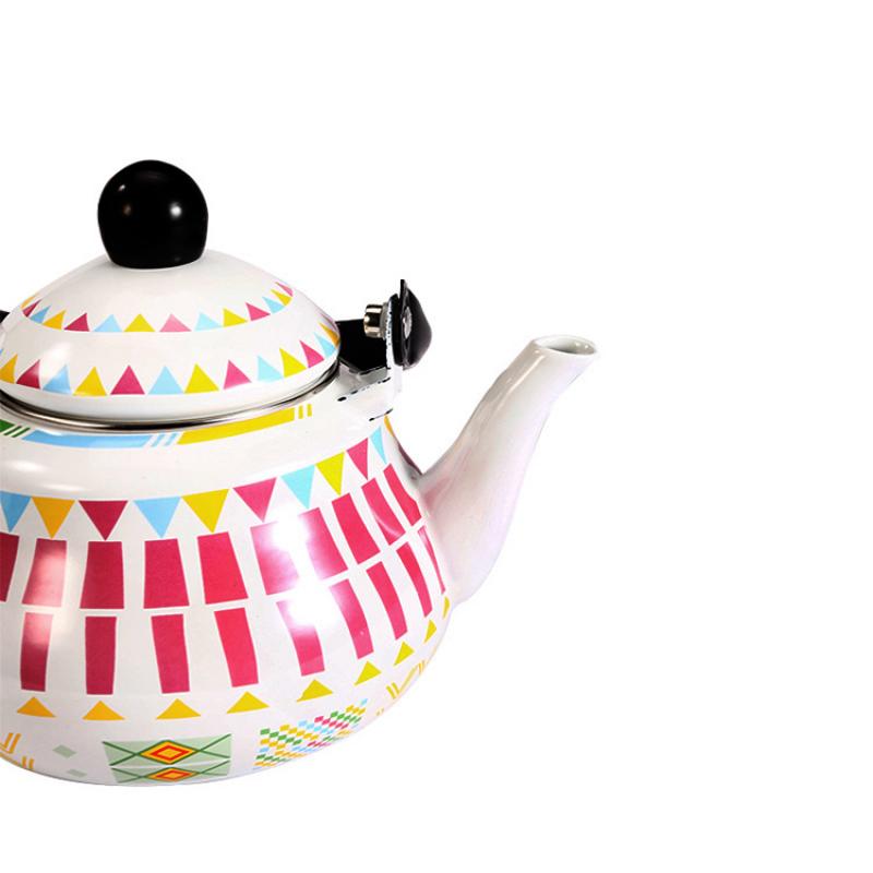 1.5L-2.5L Enamel Kettle Color Bar Heating Water Bottle Enamel Color Kettle Household Induction Cooker Gas Stove Boiling Water