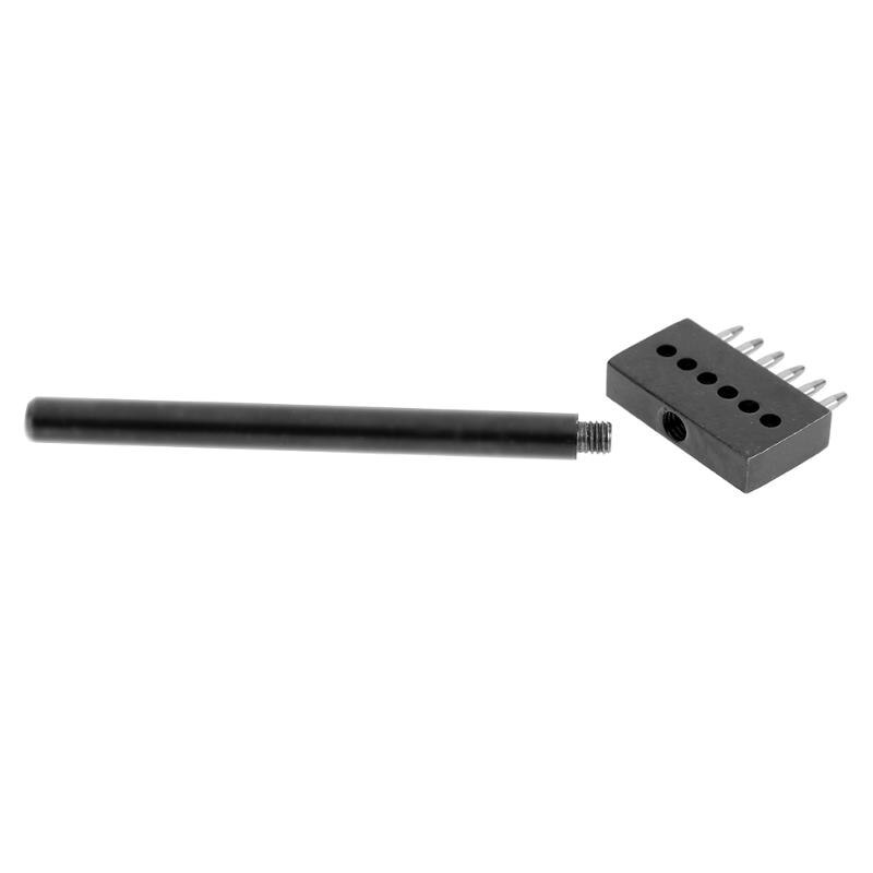 universell 3 stk/sett 5mm tonehøyde 2 4 6 stift herdet lær hullstanse skinnsøm hullstanse meisel runde rad hullstanse