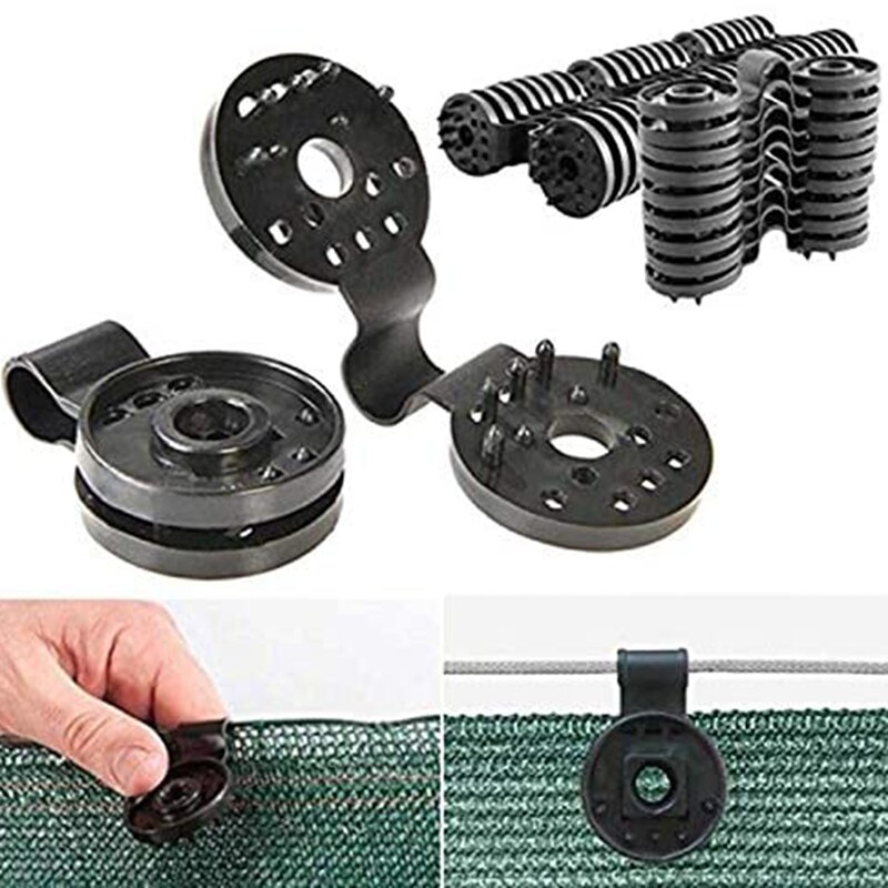 AA99 -100Pcs Greenhouse Film Clip Shade Sails Privacy Sn Fence Instant Grommet Canvas Tarp Hang