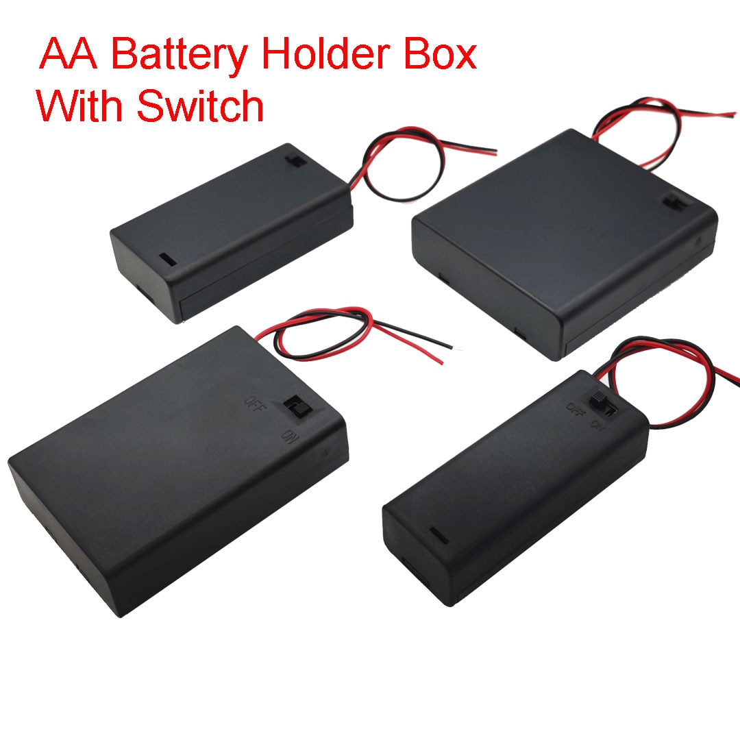 1/2/3/4 Slot Aa Batterij Case 1.5V/3V/4.5V/6V aa Batterij Houder Box Storage Case Met Schakelaar