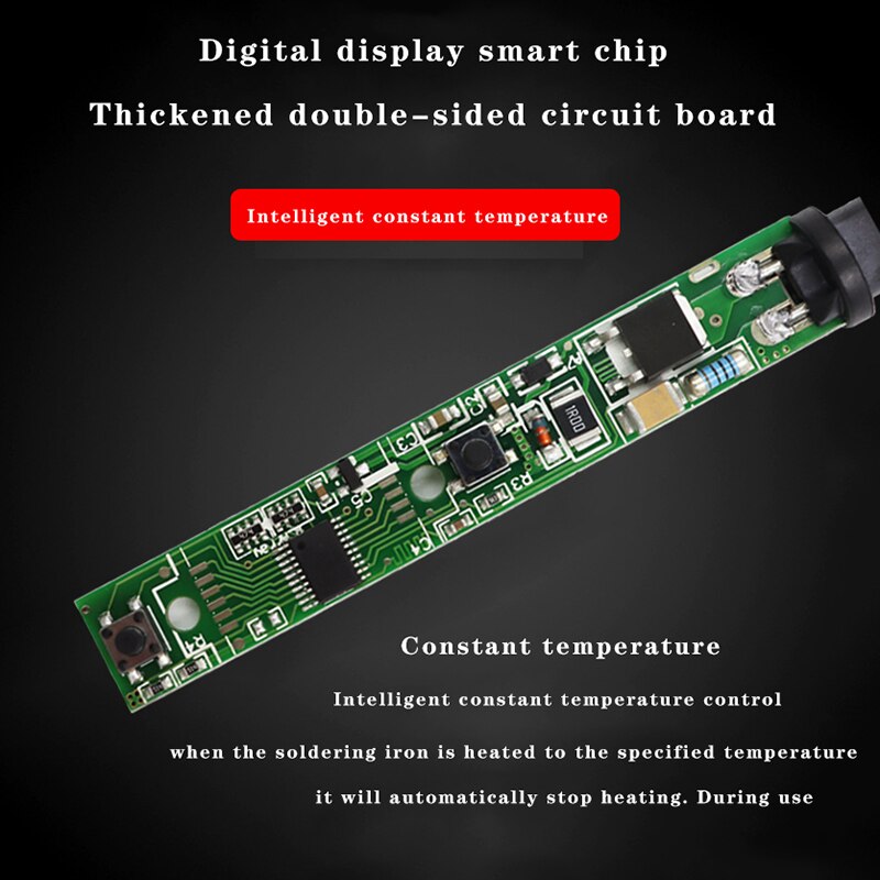 110V electric soldering iron set digital intelligent display temperature adjustable 60W rapid heating 220V welding torch