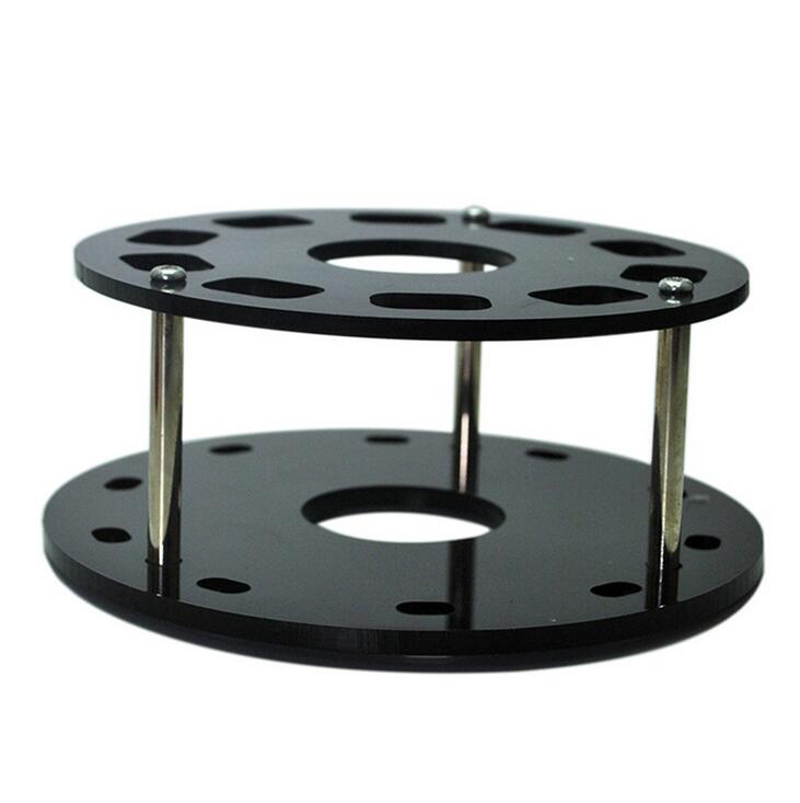 10 Gaten Ovale Make-Up Borstel Houder Plastic Cosmetische Penselen Display Stand Plank Professionele Make Up Tool 1 Pc: black