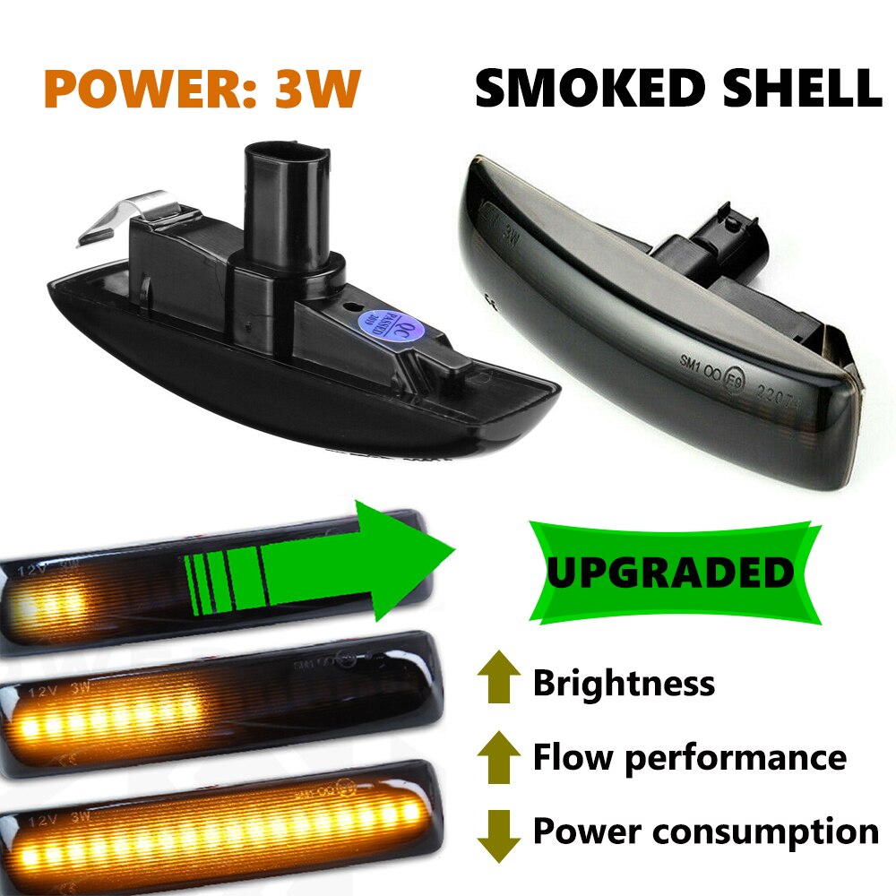 2 Stuks Led Richtingaanwijzer Dynamische Side Mark... – Vicedeal