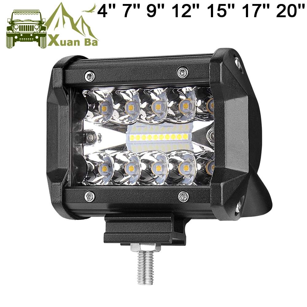 4" 7" 12" 20 Inch Led Bar Light For RC Car 4x4 Off road 4WD Truck ATV 12V 24V Trailer Motorcycle Combo Offroad Work Barra Lights