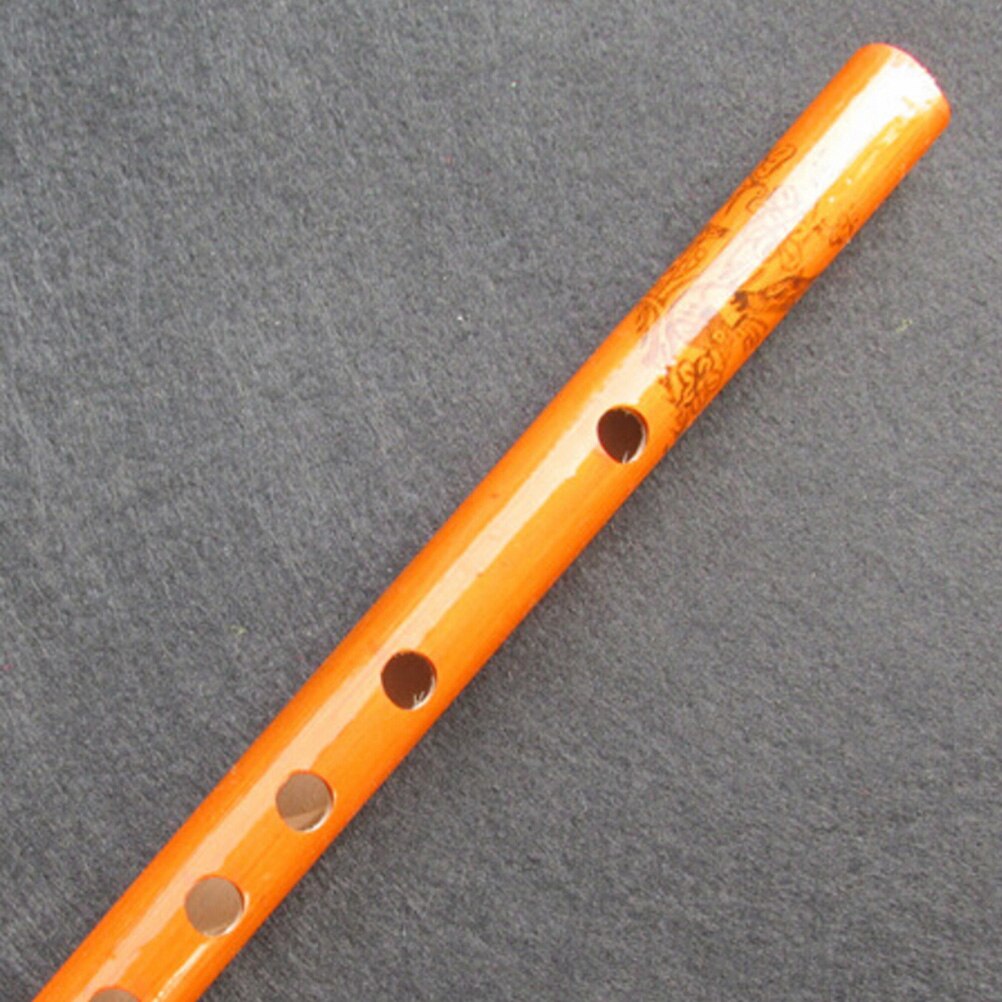 1PC Chinese Traditional 6 Holes Bamboo Flute Vertical Flute Clarinet Student Musical Instrument Wooden Color For Kids