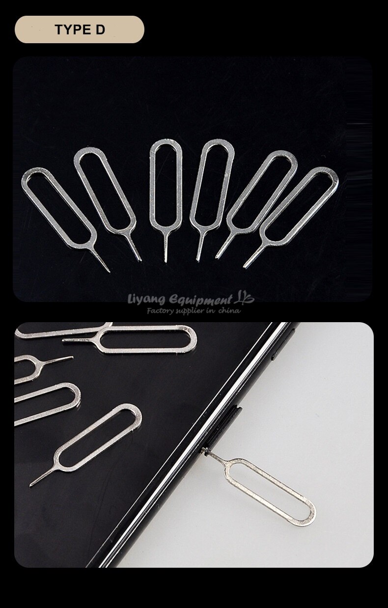 10 pièces nouvelle carte de téléphone broche prendre carte Sim décapant outil broche aiguille pièces de rechange pour iPhone Samsung Xiaomi Huawei ShipShopping: Type D